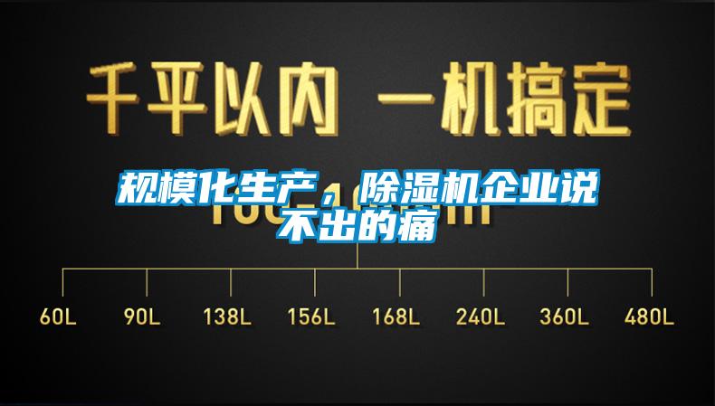 規(guī)?；a(chǎn)，除濕機企業(yè)說不出的痛