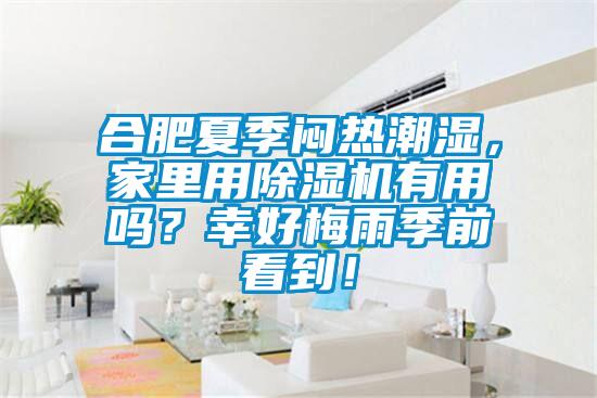 合肥夏季悶熱潮濕，家里用除濕機有用嗎？幸好梅雨季前看到！