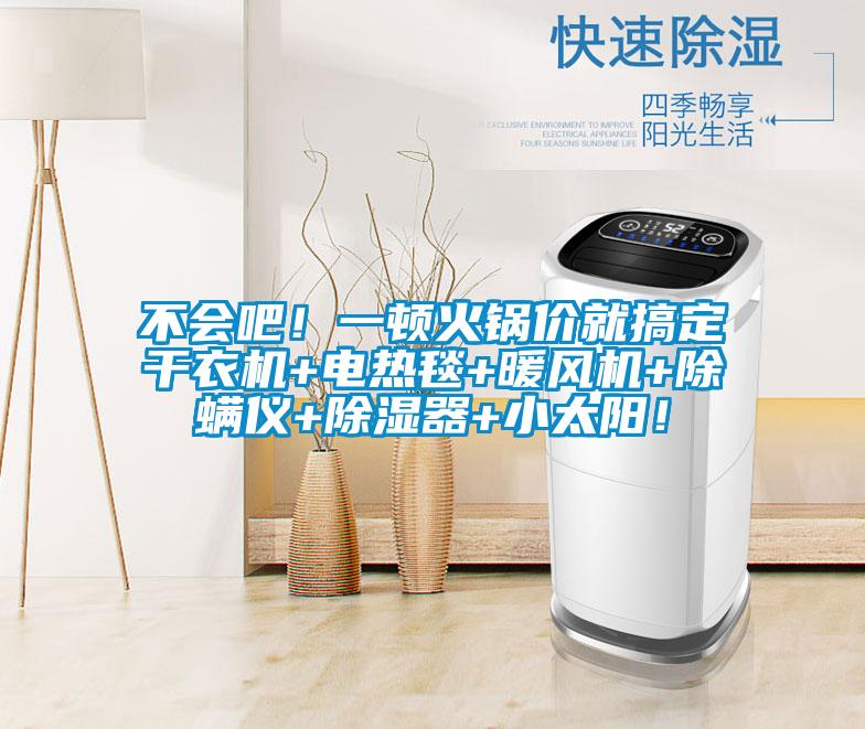 不會吧！一頓火鍋價就搞定干衣機+電熱毯+暖風(fēng)機+除螨儀+除濕器+小太陽！