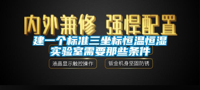 建一個標(biāo)準(zhǔn)三坐標(biāo)恒溫恒濕實(shí)驗(yàn)室需要那些條件