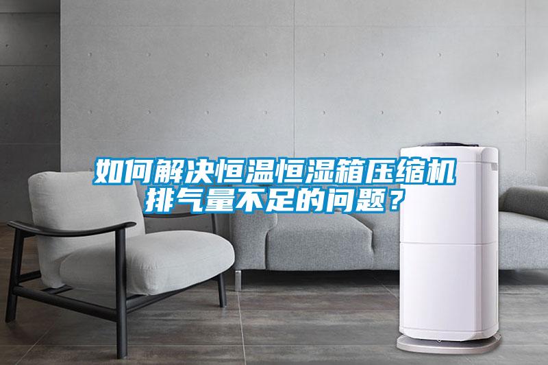 如何解決恒溫恒濕箱壓縮機排氣量不足的問題？