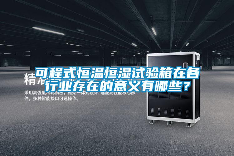 可程式恒溫恒濕試驗箱在各行業(yè)存在的意義有哪些？