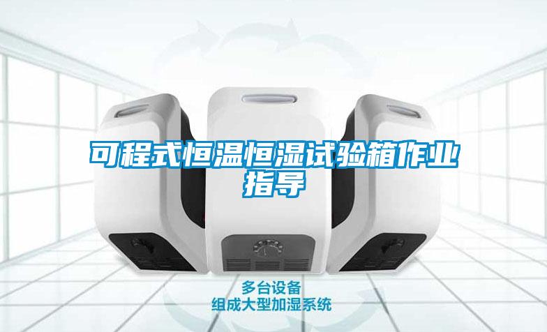 可程式恒溫恒濕試驗箱作業(yè)指導