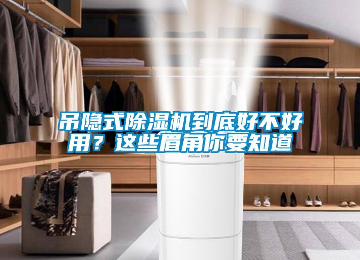 吊隱式除濕機(jī)到底好不好用？這些眉角你要知道