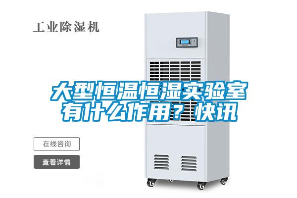 大型恒溫恒濕實(shí)驗(yàn)室有什么作用？快訊