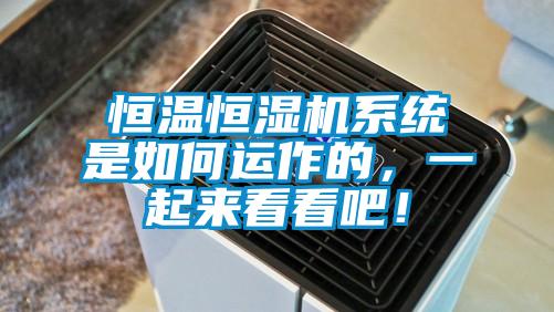恒溫恒濕機(jī)系統(tǒng)是如何運(yùn)作的，一起來看看吧！