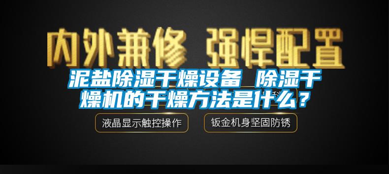 泥鹽除濕干燥設(shè)備 除濕干燥機(jī)的干燥方法是什么？
