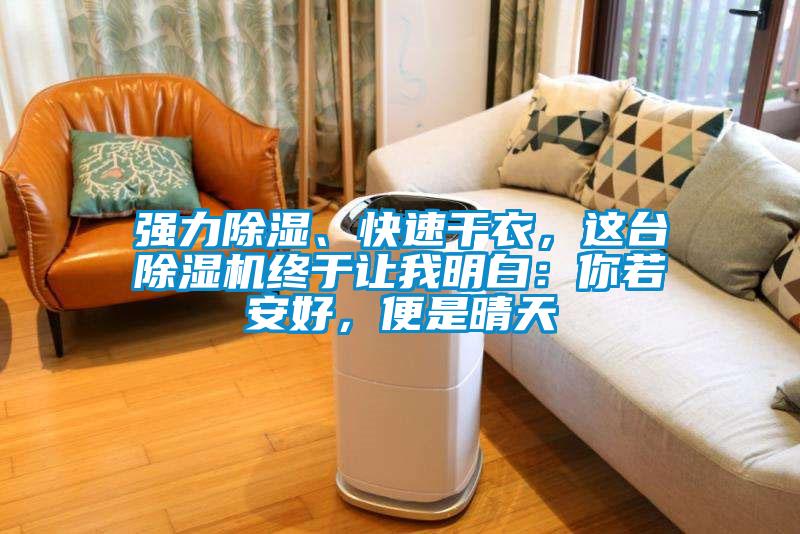 強(qiáng)力除濕、快速干衣，這臺(tái)除濕機(jī)終于讓我明白：你若安好，便是晴天