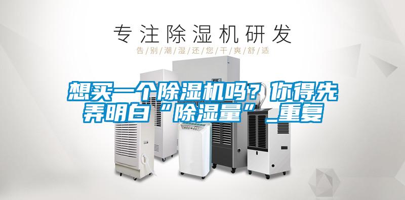 想買一個除濕機嗎？你得先弄明白“除濕量”_重復