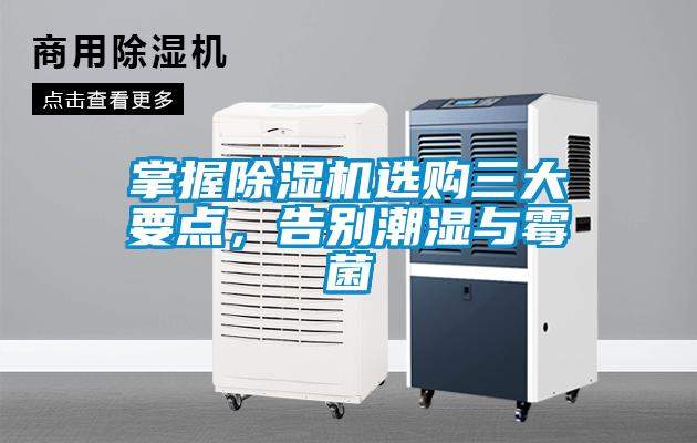 掌握除濕機選購三大要點，告別潮濕與霉菌