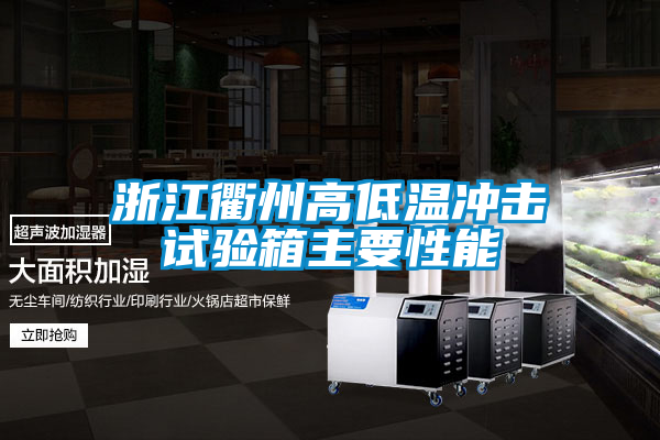 浙江衢州高低溫沖擊試驗(yàn)箱主要性能